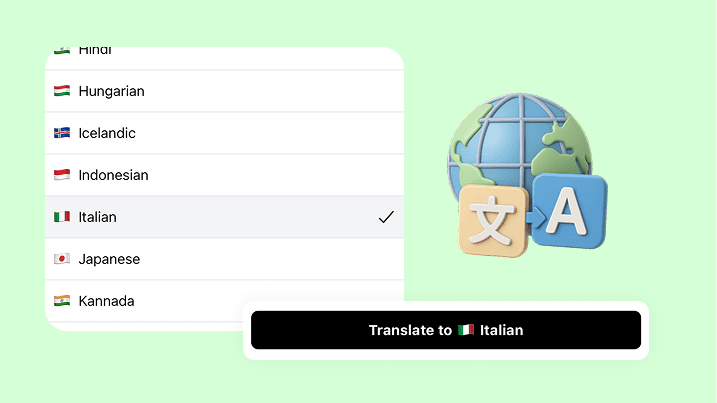 Illustration of language translation